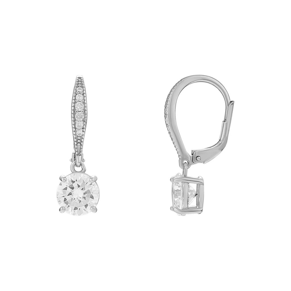 NWT Giani Bernini Cubic Zirconia Sterling Silver Drop Earrings - Picture 2 of 9